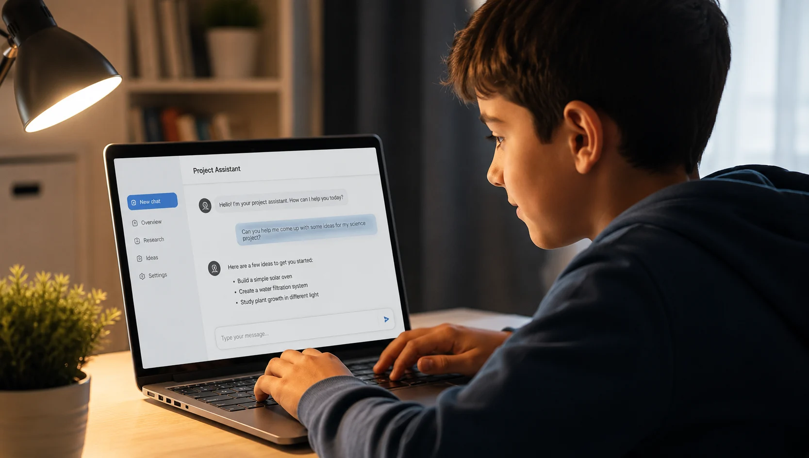 Student building an AI study assistant
